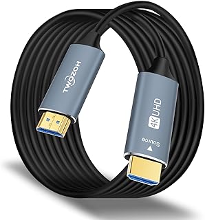 توزوه كيبل الياف ضوئية HDMI بطول 495 قدم، كيبل الياف 4K HDMI الى HDMI 4K/60Hz (4:4:4 HDR10 HDCP2.2) 1440p 144Hz 18Gbps عالي السرعة UHD سلك HDMI (150 متر)