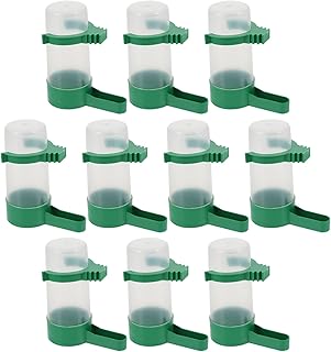 ibasenice Automatic Cockatiel Dispenser - 10PCS Practical Birds Feeders Drinker Plastic Pet Drinker Dispenser Pigeon Feeding Water Pot