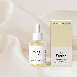 Organic Glow Serum with 60% Propolis & 2% Niacinamide | Face Serum to Whiten Skin, Minimize Pores, Skin Soothe and Balance Sebum