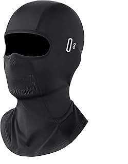 wiut Balaclava Face Mask, Neck Gaiters with Glasses Holes UV Protection Face Cover for Men Women - Fishing Climbing Cycling & Motorcycle Helmet Cover Breathable Elastic Fit Headwear Black