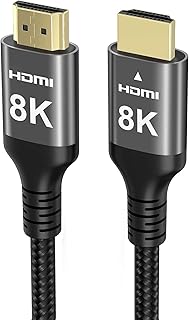 كيبل HDMI 8K من ابلوكر بطول 10 متر مضفر النايلون وعالي السرعة يدعم 4k عند 120 هرتز و2k 165 و8k 60 12 بت eARC ARC دولبي اتموس HDR10 HDCP2.3 للكمبيوتر والشاشة وماك وPS5 لحاسوب شخصي