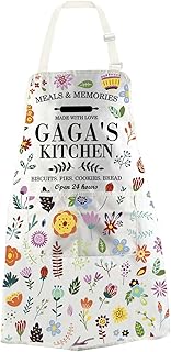 WCGXKO Gaga’s Kitchen Apron Gaga Baking Gift Gaga Birthday Gift Mother’s Day Gift for Grandma Gaga