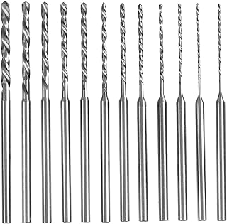 يوينتوين مجموعة رؤوس مثقاب صغيرة من 12 قطعة - رؤوس حفر صغيرة، ساق 2.35 ملم مطلية بالتيتانيوم 0.5 ملم الى 2.0 ملم، اداة حفر ثقب صغيرة للراتنج والمجوهرات والعنبر والخرز وشمع العسل