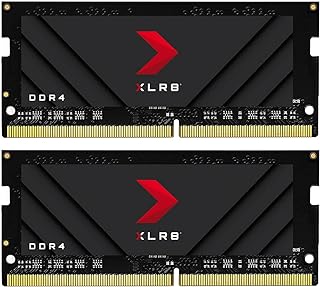 PNY اكس ال ار 8 للالعاب 32GB (2x16GB) DDR4 DRAM 3200MHz (PC4-25600) CL20 1.2 فولت ثنائي القناة كسر سرعة المعالج لجهاز نوت بوك/لابتوب (SODIMM) MN32GK2D43200X، من بي ان واي