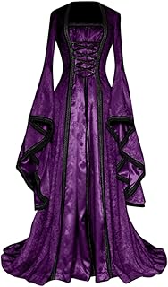 Medieval Dresses for Women Plus Size Halloween Plus Size Gothic Evening Dress with Lace Trim Original Costumes Party Cosplay Costume for Carnival