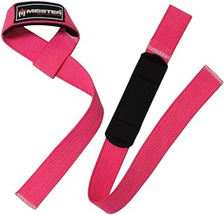 Meister Neoprene-Padded No-Slip Weight Lifting Straps for Grip (Pair)