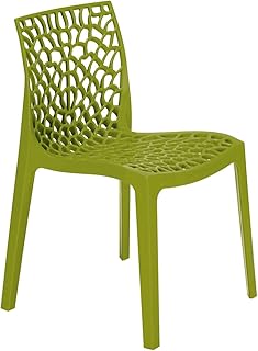 GRAND SOLEIL grandsoleil on GRUVYER chair, polypropylene, stackable, anise green, 51 x 52 x 81 cm