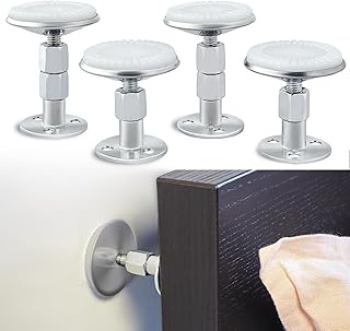 FASIUCHOI 4PCS Upgraded Headboard Stoppers for Wall, Adjustable Bed Noise Stopper with Wall Protection, Bed Stoppers for Headboard for Bed Frame, Sofa, Cabinet, Easy to Install (1.3in-3.4in)