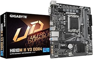 لوحة أم جيجابايت H610M H V3 DDR4 تدعم وحدة المعالجة المركزية انتل كور 14 4+1+1 مراحل هايبرد لمنظم الجهد حتى 3200 ميجاهرتز 1×PCIe 3.0 M.2 شبكة LAN GbE USB 3.2 الجيل الأول LGA 1700