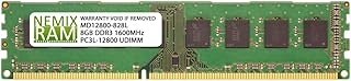 نيميكس رام وحدة ذاكرة سطح المكتب 8GB (1x8GB) DDR3-1600MHz PC3-12800 Non-ECC UDIMM 2Rx8