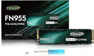 وسيط تخزين ذو حالة ثابتة داخلي FN955 1TB M.2 2280 PCIe الجيل الرابع x4 NVMe 1.4 - سرعات تصل إلى 7350 ميجابايت/ثانية، تكوين ذاكرة التخزين المؤقت SLC، متوافق مع اللابتوب/الكمبيوتر المكتبي/PS5 من فيكووت