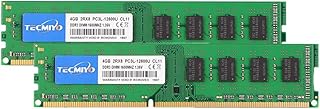 تيك ميو مجموعة ذاكرة RAM للكمبيوتر المكتبي PC3L 12800 DDR3/DDR3L 1600MHZ CL11 1.35 فولت/1.5 فولت 240 دبوس غير مدعومة بذاكرة مؤقتة UDIMM