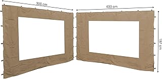 لوحتان جانبيتان 300 / 400 × 197 سم مع نافذة من البولي ايثيلين للأكشاك مقاس 3 × 4 متر من كويك ستار