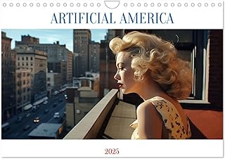 Artificial America (Wandkalender 2025 DIN A4 quer), CALVENDO Monatskalender: KI-generierte Fotos von den USA.