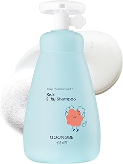 GOONGBE Silky Shampoo for Kids - Smoothing Shampoo for Korean Kids Hair - Shiny & Lustrous Hair for Weak, Frizzy & Tangle-Prone Hair - Low pH Formula & Yes