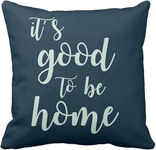 غطاء وسادة مطبوع عليه عبارة «It's Good to be Home» مقاس 12 × 12 انش من يايا كافيه