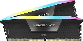 كورسير ذاكرة RAM DDR5 RGB 32GB (2x16GB) 6000MHz CL28 انتل XMP iCUE من فينجانس - اسود (CMH32GX5M2B6000C28)