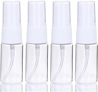 Luxiremi 4 Pcs 20ml Refillable Spray Bottles Reusable Travel Fine Mist Spray Bottles for Hair,Cleaning,Aromatherapy and Essential Oil