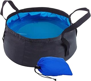 8.5L Collapsible Bucket Portable Camping Wash Basin Foldable Leakproof Water Container with Handle for Outdoor Travel Hiking Fishing RV