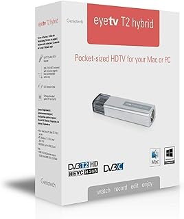 مستقبل اشارة اي تي في تي 2 GT-1T220160401 من جينياتيك مع معايير DVB-T/T2/T2 HD HEVC ابيض