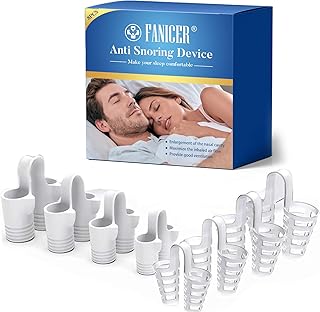 Set of 8 Snore Stoppers, Reusable Snoring Stopper, Silicone, Nose Clip, Snoring for Better Breathing and Sleep