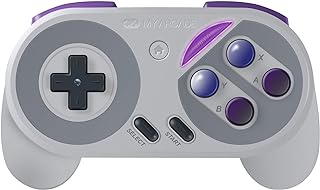 My Arcade Super Gamepad - Wireless Gaming Controller for Nintendo SNES Classic, NES Classic, Super Famicom, Wii, Wii U (Super NES Colors)