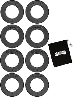 Micro Gainz Calibrated Fractional Weight Plate Sets 8 Piece w/Bag (Choose a Color) - Designed for Olympic Barbells, Used for Strength Training & Micro Loading, Made in USA