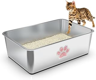 Cat Litter Box Stainless Large