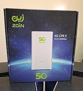 راوتر سي بي اي 5 شبكة الجيل الخامس 5G بتقنية واي فاي 6، 3000 ميجابت لكل ثانية من زين