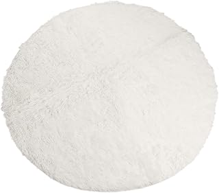 Soft Fluffy White Round Plush Carpet Anti Skid Modern Super Soft Shaggy Rug for Living Room Bedroom