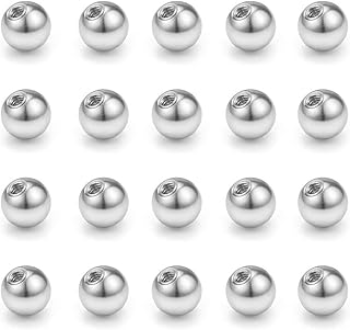 20pcs 14 Gauge Stainless Steel Piercing Balls Replacement Set 5mm