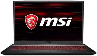 لاب توب MSI GF75 رفيع للالعاب شاشة IPS 17.3 FHD 120 GHz معالج انتل كور i5-10300H حتى 4.50 نفيديا GTX 1650 رام 8 GB PCIe SSD 512 كاميرا ويب لاسلكي-AC بلوتوث ويندوز 10 هوم اسود