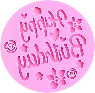 1Pcs Happy Birthday Fondant Stamp,8cm Cookie Happy Birthday Icing Stamps,Bump Embosser Stamp,Alphabet Fondant Stamp,for Icing,Fondant,Cupcake,Cake,Baking,Decoration