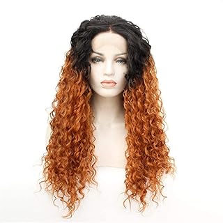 Wigs European and Fashion woman Long Hair Wig can Carve perm Wig caps Curly Hair Natural Appearance Heat-Resistant Fiber Synthetic Wig(24 Inches)