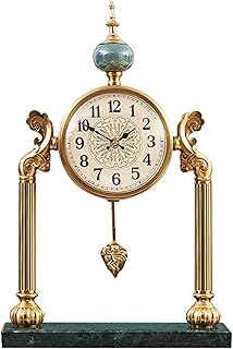 Clocks, Mantel Clocks, Bedroom Decor Desk Clock, Retro Desk Clock, Fireplace Clocks, Silent and Non-Ticking, Antique Clock, Easy to Read in The Office