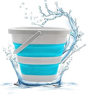 Water Bucket | Square 2.6 Gallons Foldable Camping Sink,Car Wash Bucket Space Saving Dish Tub for Garden Fishing, Car Washing, Green/Blue/Red