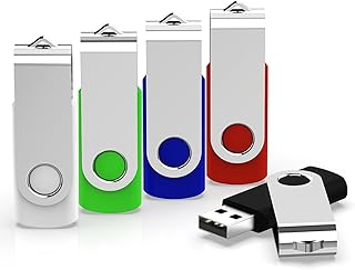 كيكسين ذاكرة فلاش 32 GB 5 عبوات ذاكرة فلاش USB 32GB ذاكرة فلاش USB 2.0، 5 الوان متعددة (اسود، ازرق، اخضر، ابيض، احمر)