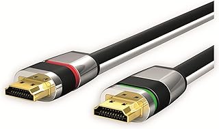 بيورلينك كيبل HDMI عالي السرعة معتمد بطول 1.5 متر مع ايثرنت وقفل امان (متوافق مع HDMI 2.0، دقة 4K UHD حتى 4096 × 2304 بكسل (يدعم 18Gbps)، FHD ثلاثي الابعاد