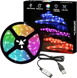 واو ليد اضاءة خلفية للتلفزيون USB RGB بطول 5 قدم 45 مصباح LED RGB LED شريط اضاءة خلفية للتلفزيون 5050 متعدد الالوان متغير للمطبخ اضاءة مزاجية تيار مستمر 5 فولت