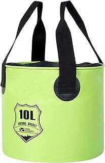 Folding Bucket, 10 L Multifunctional Fishing Bucket With Nylon Handles, Foldable Camping Bucket Lightweight Water Bucket, For Washing Fishing Travel, 25x25x20 Cm