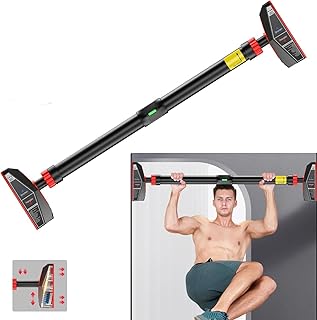 HAKENO Pull Up Bar No Screw Installation Doorway Chin up Bar Length Adjustable With Locking Mechanism Fitness Workout Bar Home Gym Equipment