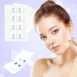 Supreouts Face Tape, 120Pcs Face Lift Tape, Face Lift Tape Invisible, Face Lifting Tape Instant Makeup Face Lift Tapes for Lifting Facial Wrinkles Double Chin Neck Jowls Eyes