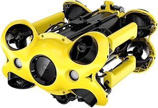 GZDyfpz 100m underwater drone, underwater scooter with a 4K UHD, 12 million pixels rc submarine, Remote & App Controlled Vehicles for Underwater shooting, live broadcast, rescue, exploration