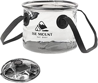 Outdoor Basin Bucket,Multipurpose Transparent Portable Container Folding Wash Basin Pail | Lightweight Camping Bucket For Fishing, Car Washing, Gardening, Hiking