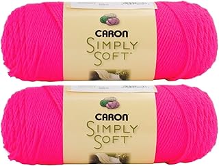 شراء بالجملة: كارون Simply Soft Yarn Solids (عبوتان) (زهري نيون)