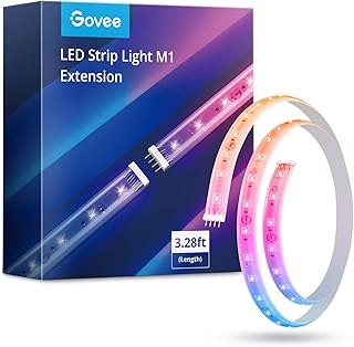 جوفي شريط مصابيح LED M1 بطول 3.3 قدم بدون قابس بالوان متعددة يمكنك تركيبها بنفسك على خط واحد اضاءة ذكي لغرفة النوم والاستوديو والخزانة والكريسماس