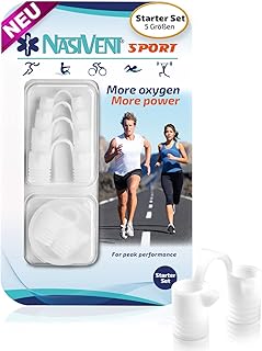 NASIVENT Sport - Premium Nose Dilator - Improved Nose Breathing - Nose Separator - Unique Thanks to Innovative Retaining Pins - Made of Silicone - (Starter Set) Snow White