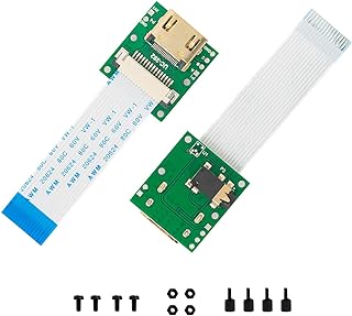 اردوكام وحدة تمديد كيبل سي اس اي الى اتش دي ام اي مع كيبل اف بي سي 15 دبوس 60 ملم لكاميرا راسبيري باي V3/V1/V2/HQ (عبوة من قطعتين، مجموعة واحدة)