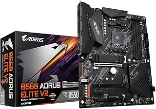 لوحة أم AORUS ELITE V2 تدعم AMD رايزن 5000 سلسلة AM4 من جيجابايت رقمية ثنائية الطور 12+2 ذاكرة DDR4 حتى 4733MHz تررد عالي منفذين M.2 PCIe 3.0 شبكة LAN 2.5 جيجابت في الثانية ومنفذ USB 3.2 جيل 1