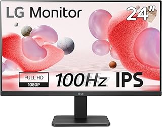 شاشة ال جى 24MR400-B 3 جوانب بدون حواف 100 هرتز IPS FHD مع تقنية AMD فري سينك، مقاس 24 بوصة، اسود، 1920 x 1080